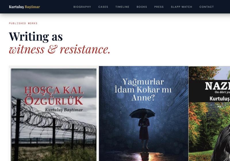 Website designed by Batuhan Emir Alkan for Kurtuluş Baştimar, published works section